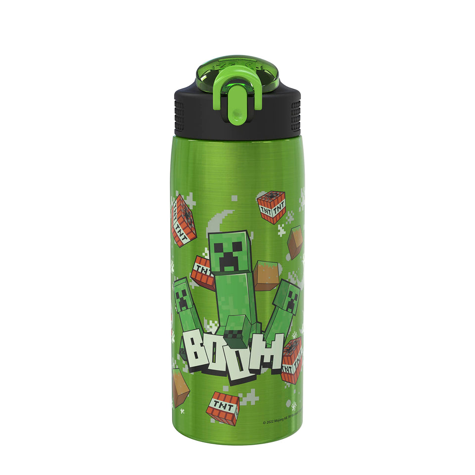 Zak Designs Minecraft Creeper 19oz bottle with vibrant artwork for reliable on the go hydration