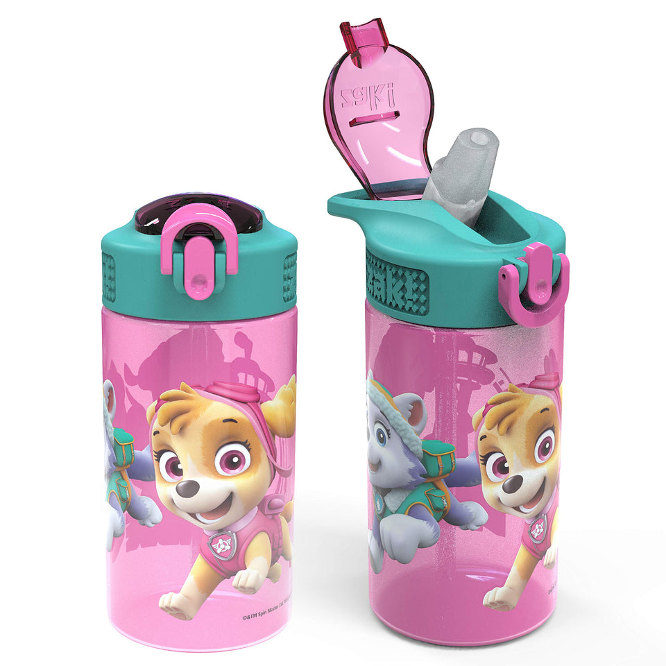 Zak Designs Paw Patrol Skye bottle with leak-proof lid for on-the-go hydration