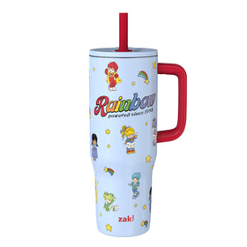 Zak Designs Rainbow Brite Sutton tumbler side view shows 30 oz for on-the-go hydration.