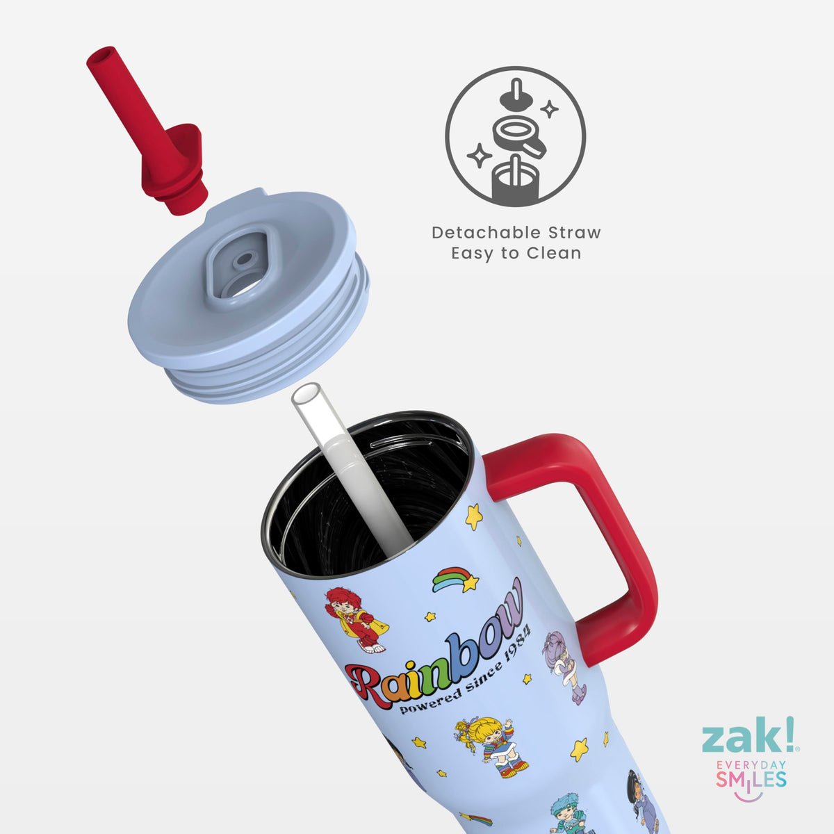 Durable 18/8 stainless steel construction in Rainbow Brite Sutton tumbler.
