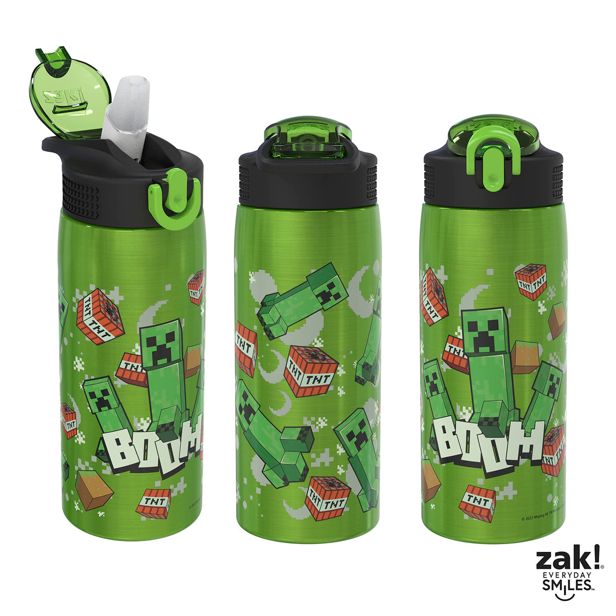 Removable straw on Zak Designs bottle makes cleaning quick