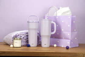Zak Designs Sutton fits most car cup holders for convenient travel