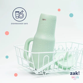 Zak Designs Sutton fits most car cup holders for easy travel.