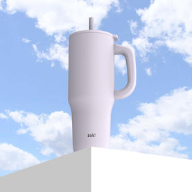 Zak Designs Sutton travel tumbler with silicone straw for comfortable sipping on the go