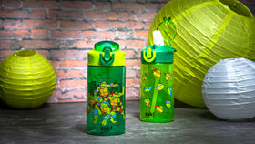 Two-pack TMNT bottles offer variety for kids.