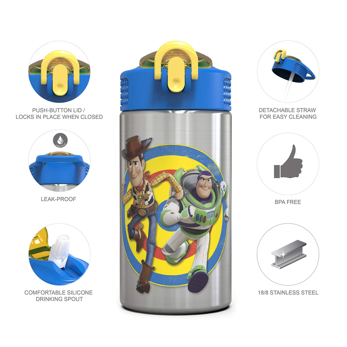 Side profile of compact bottle showing 15.5 oz capacity