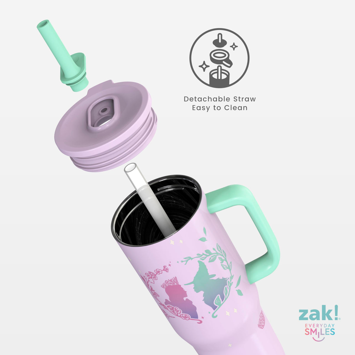 Zak Designs Wicked Sutton tumbler made from durable stainless steel for daily use.
