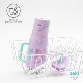 Zak Designs Wicked Sutton tumbler is top rack dishwasher safe for easy cleaning.