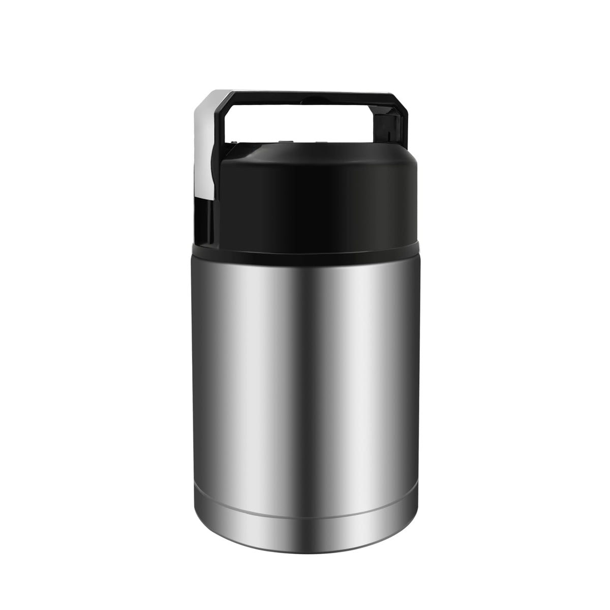 Zalaxt 35oz soup thermos body in silver keeps hot meals.