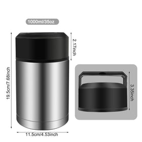 Zalaxt insulated vacuum jar maintains temperature during commutes.