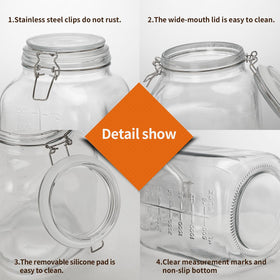 ZALSSKE bubble-free thick glass offers sturdy storage for rice, pasta, and beans.