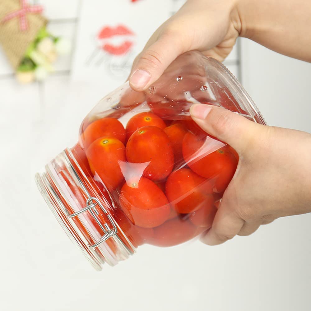 ZALSSKE clear glass jars help monitor contents at a glance in the pantry.