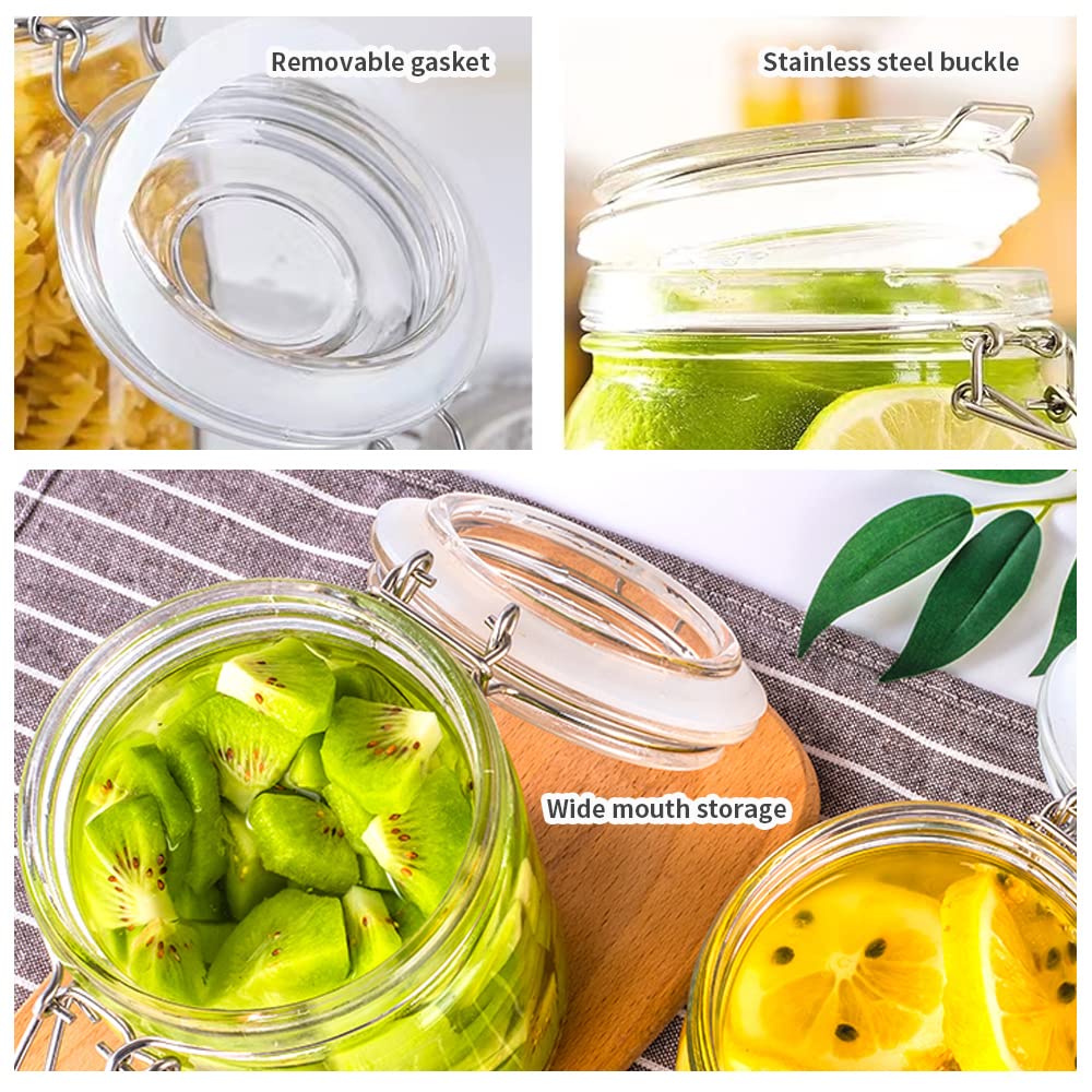 ZALSSKE set of four glass storage jars for versatile kitchen organization.