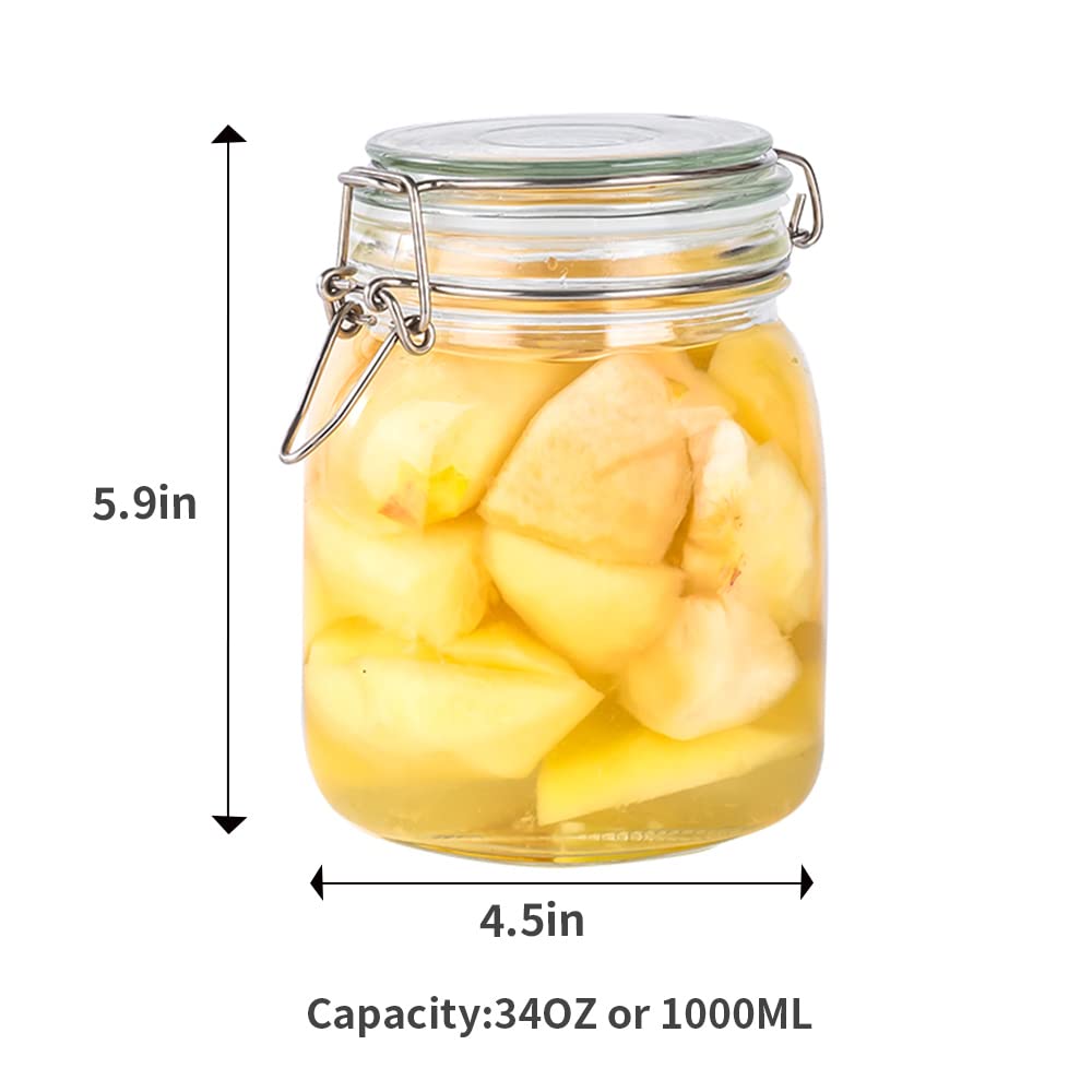 ZALSSKE square clear glass container on a shelf for organized pantry.