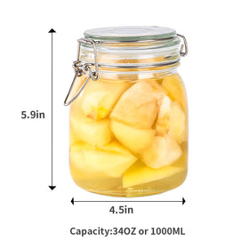 ZALSSKE square clear glass container on a shelf for organized pantry.