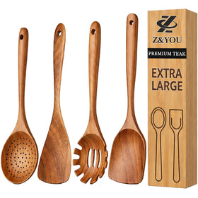 Z&YOU teak utensil set spatula for non-stick cookware