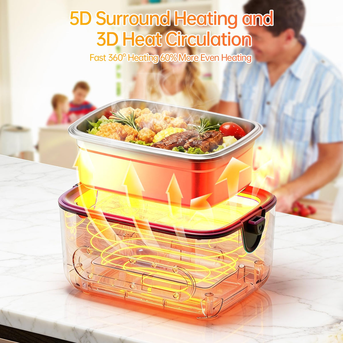 Zapone one-point-two-liter dual compartments keep foods separate.