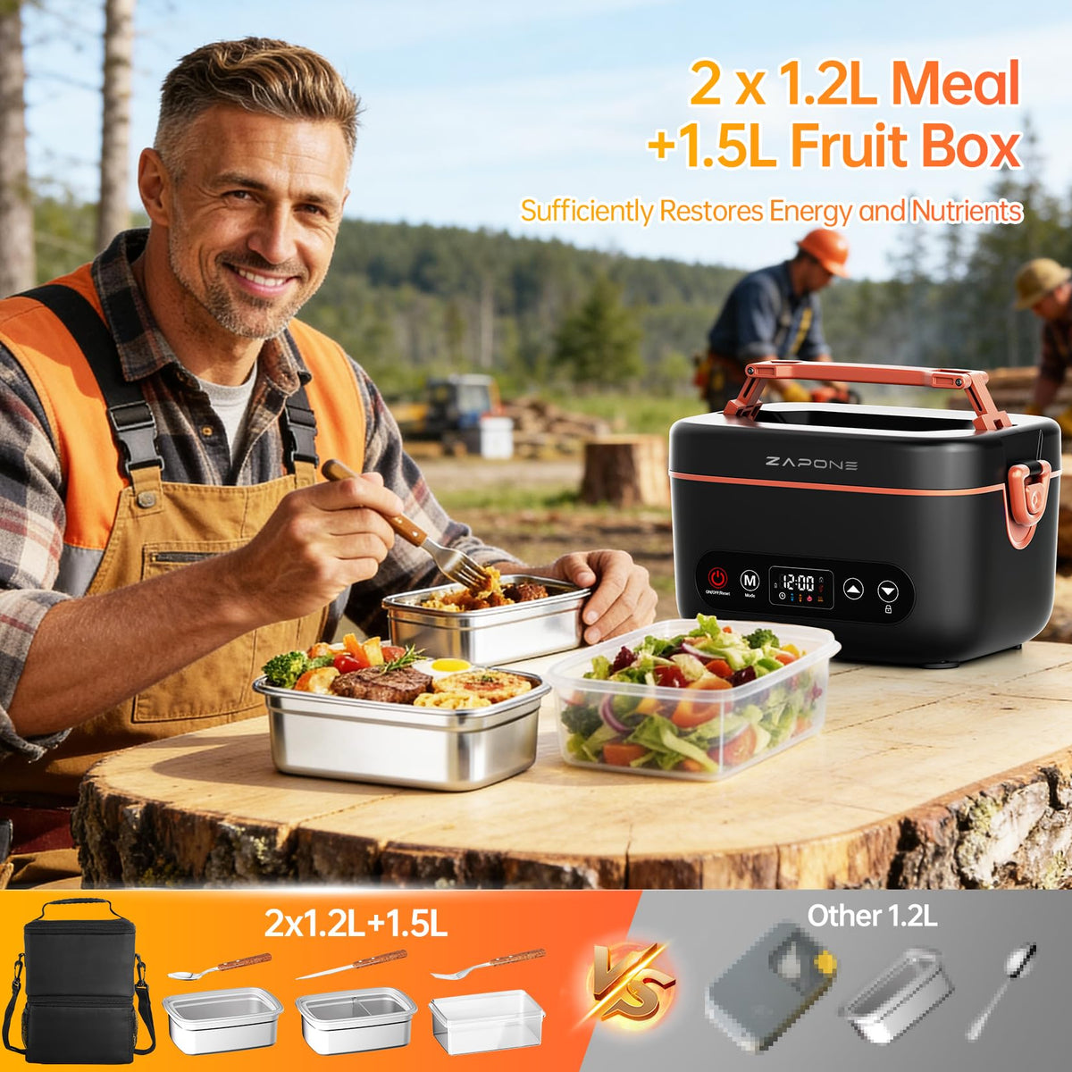 Zapone 12-hour smart timer keeps meals ready when needed.