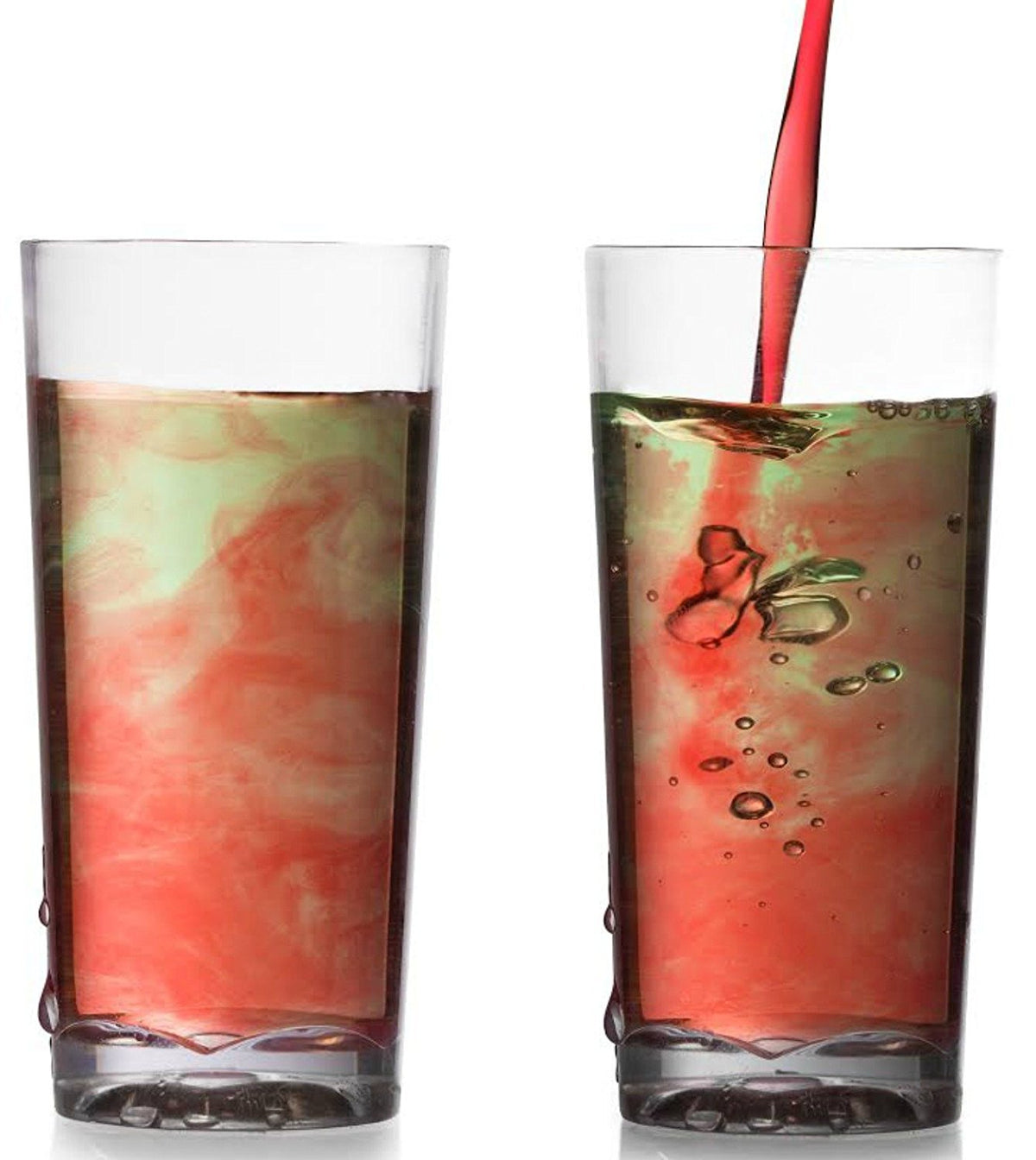 Zappy 52 weighted-bottom shot cups help prevent spills during drinks.