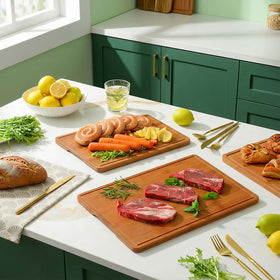 Zarler bamboo cutting board in action for daily prep tasks