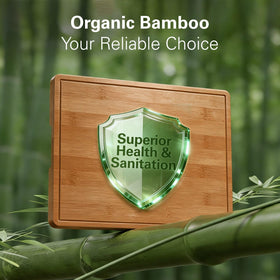 Zarler bamboo cutting board ready for slicing and serving