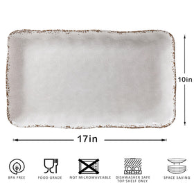 ZAROCRUS dishwasher-safe melamine platter for easy washing