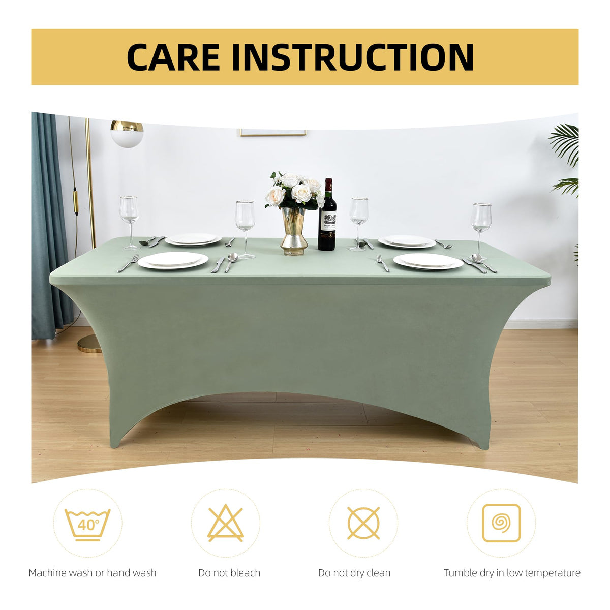 ZarzaaSik table cover at wedding reception appearing wrinkle and stain resistant.