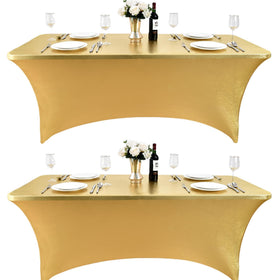 ZarzaaSik 6ft table cover on rectangular table for a sleek professional look.