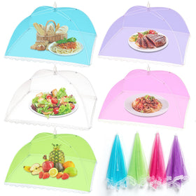 ZAUGONTW 5-pack food cover tents shield meals from pests at picnics