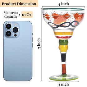 ZAVOOS 10oz margarita glass offers ample capacity for cocktails.