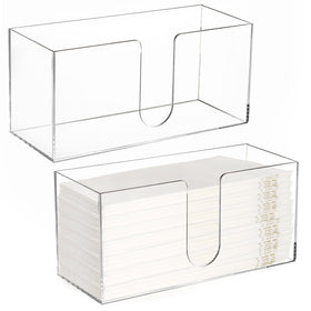 ZAVOOS acrylic paper towel holder with U-shaped front for easy grabbing on counters.