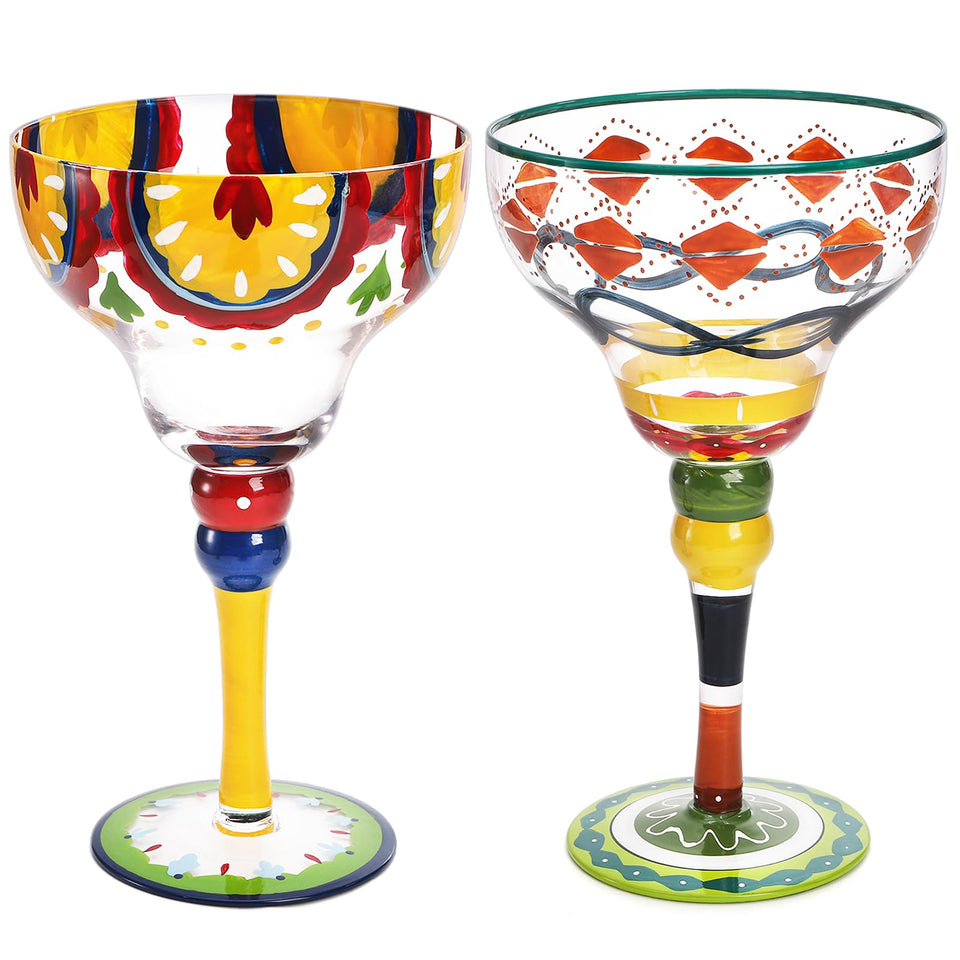 ZAVOOS margarita glasses, clear hand-blown design for elegant entertaining.