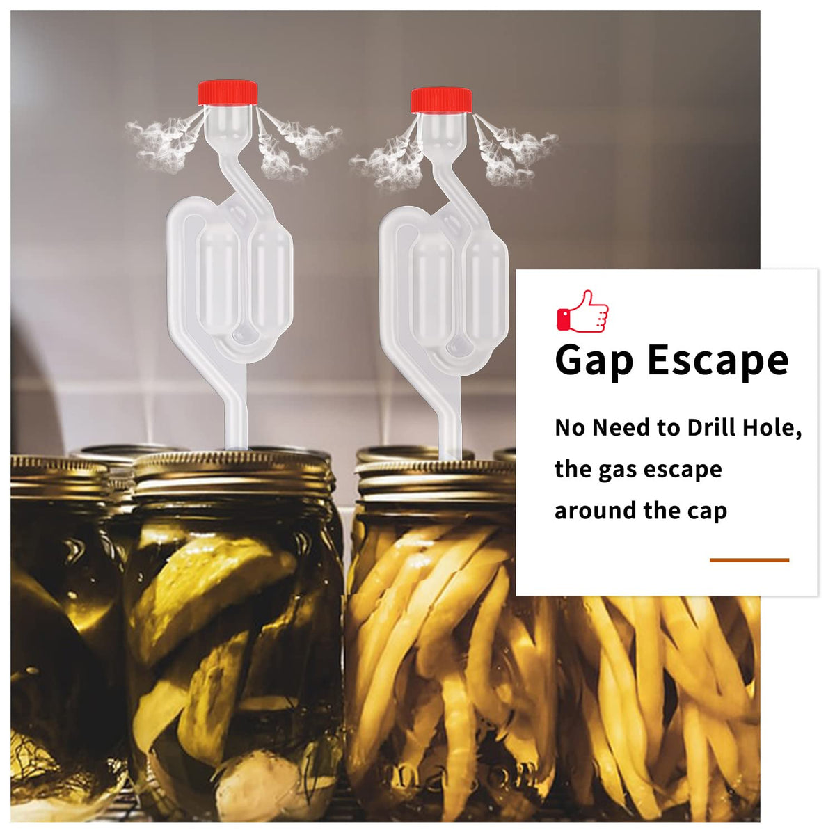 Zazolyne improved transparent airlock offers clear gas activity view.