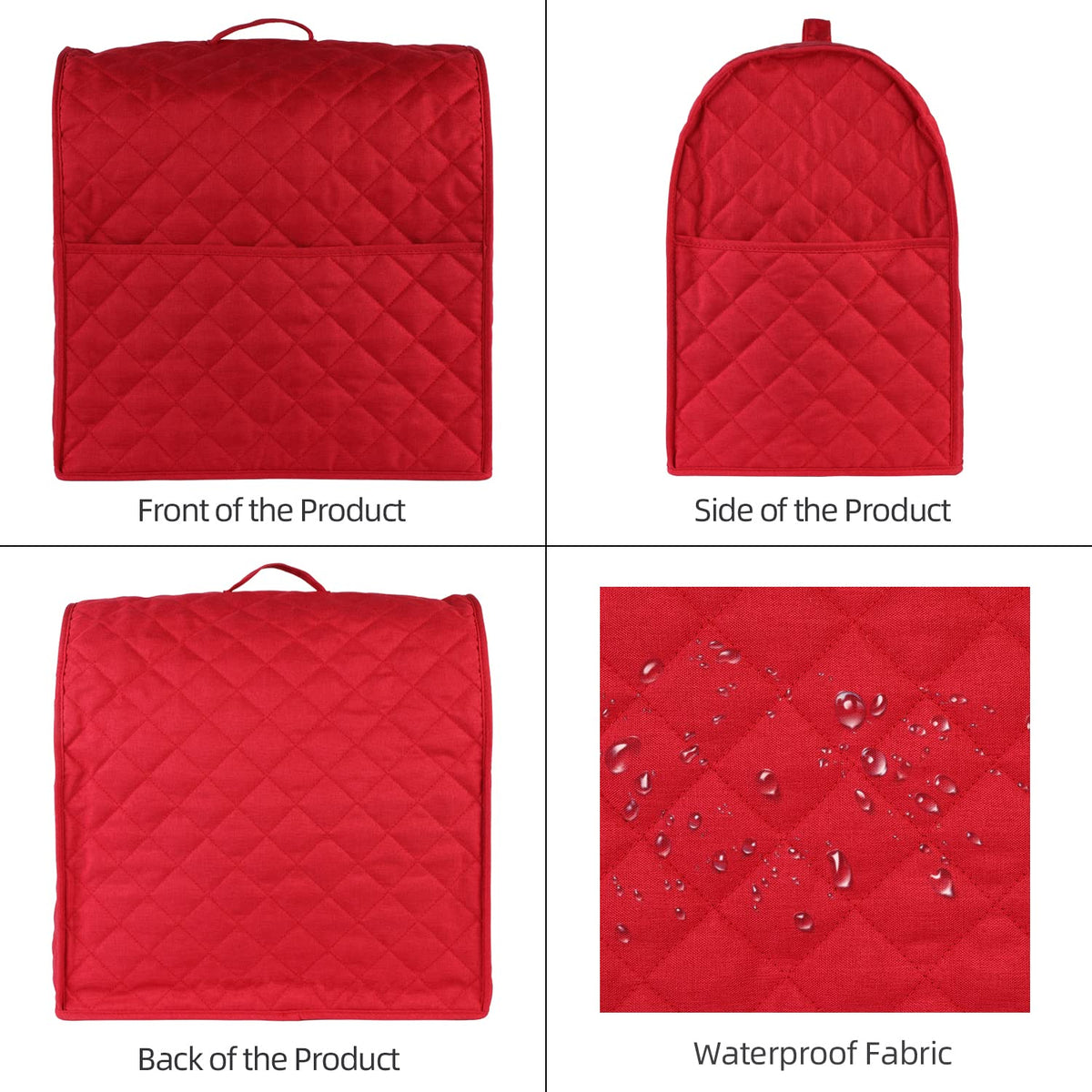 Zbeiur waterproof red cover protects KitchenAid from dust and splashes.