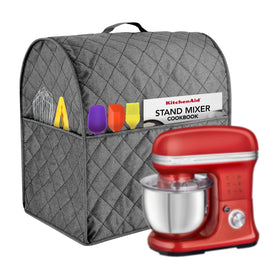 Zbeiur stand mixer cover in front view protects KitchenAid 5-8 qt from dust and splashes.