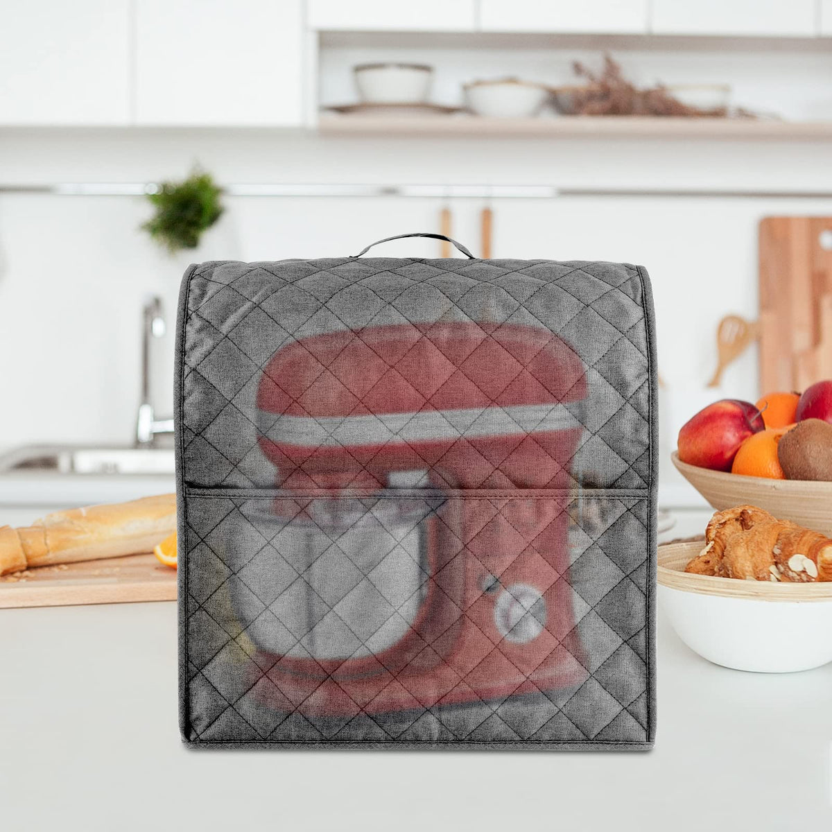 Zbeiur stand mixer cover with storage bag keeps it neatly stored when not in use.