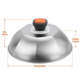 ZBXFCSH griddle lid with hexagon design concentrates heat