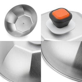 ZBXFCSH stainless steel dome lid pair for outdoor grills