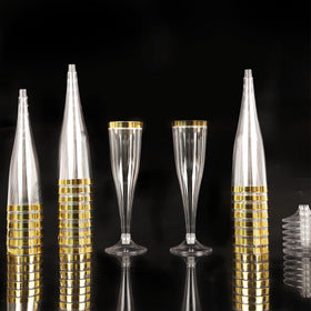Zcaukya champagne flutes assembly step with bottom-insert design