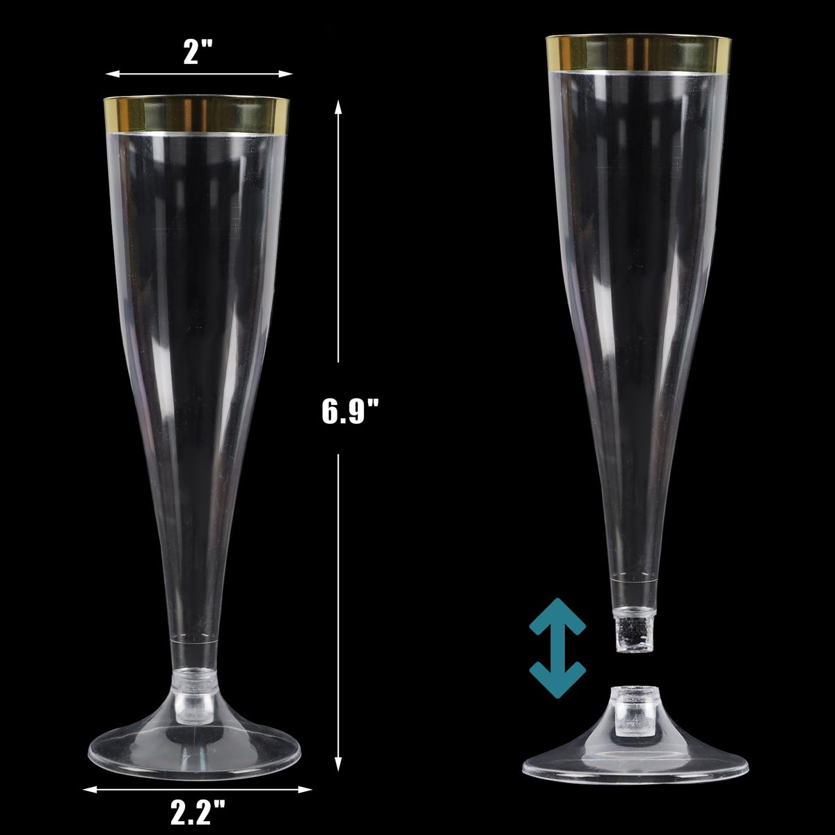 Zcaukya glass-like plastic flute close-up showing clarity and durability