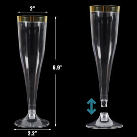 Zcaukya glass-like plastic flute close-up showing clarity and durability