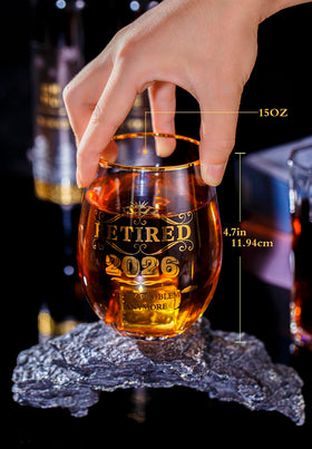ZCLOMOLC stemless wine glass with Just for You gift box.