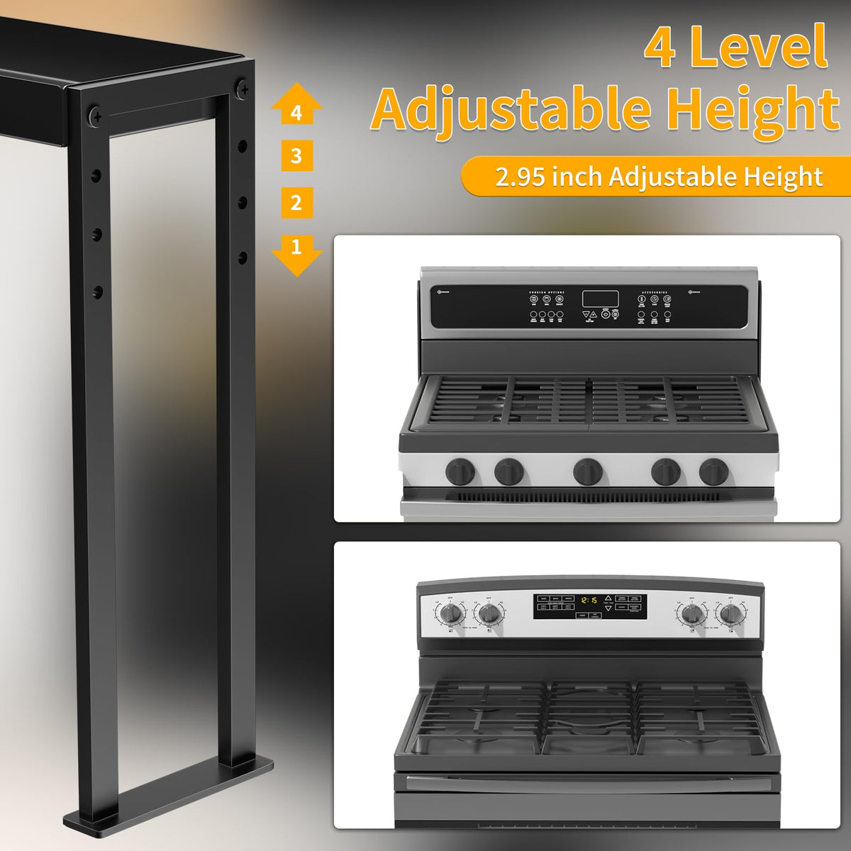 ZDDLOINP spice rack with 4-level height for versatile spacing