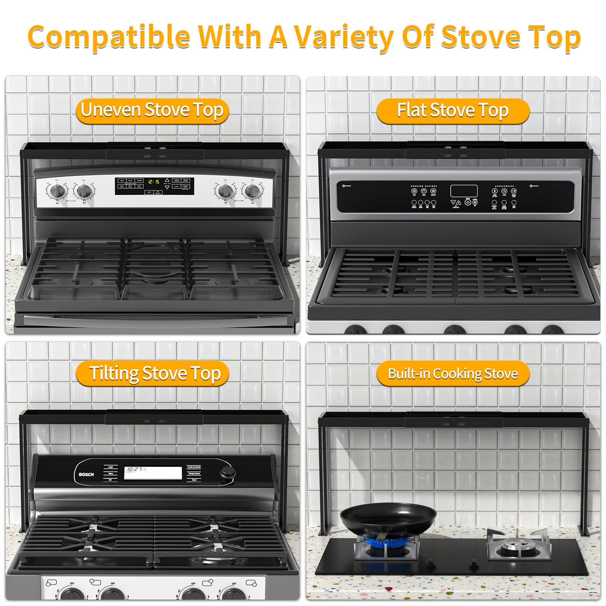 ZDDLOINP spice rack extended length fits 26.5–32.7 inch stoves