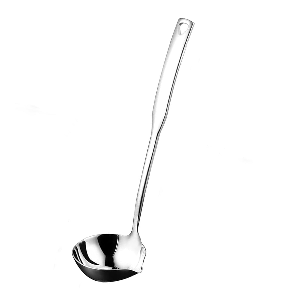 ZDFQly soup ladle with pour spout for mess-free servings of soups and stews