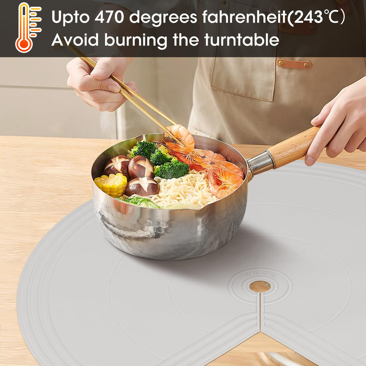 ZDLS dishwasher-safe silicone liner ready for easy cleaning
