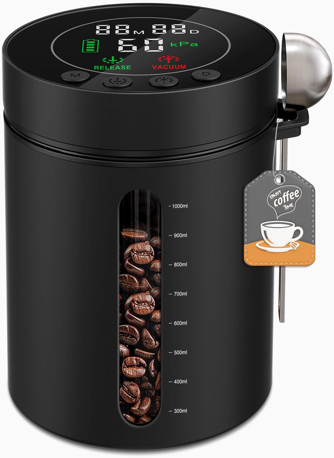 ZDXBO automatic vacuum canister lid operation for quick sealing and freshness.