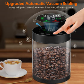 ZDXBO coffee canister vacuum-seal feature demonstrating extended aroma