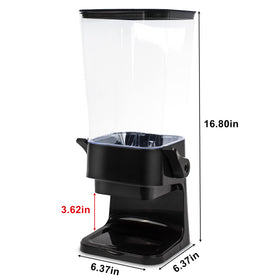 Zeadesign cereal dispenser lever handle in use for easy portion control.