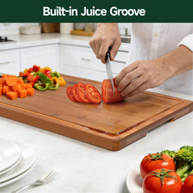 Zeawec crack-resistant bamboo board resisting warps during heavy use in kitchen.